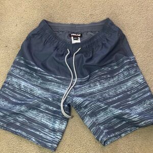 Kirkland Signature Men's Navy and Light Blue Board Shorts